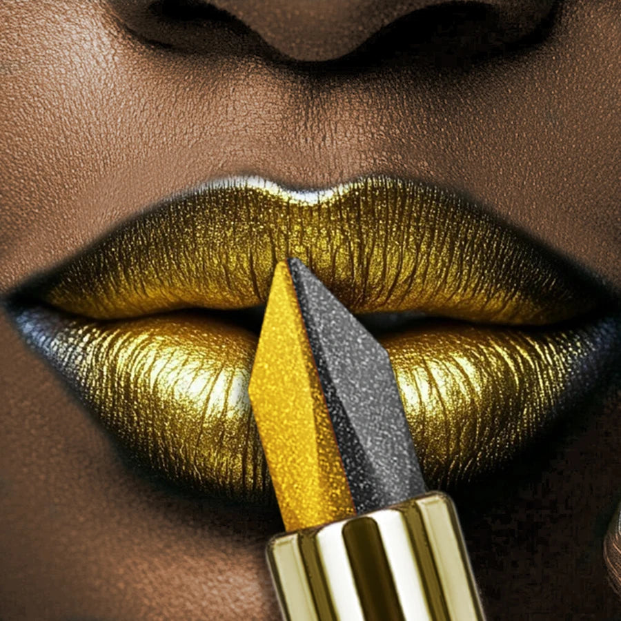 24K Liquid Gold Dual-Tone Metallic Lipstick