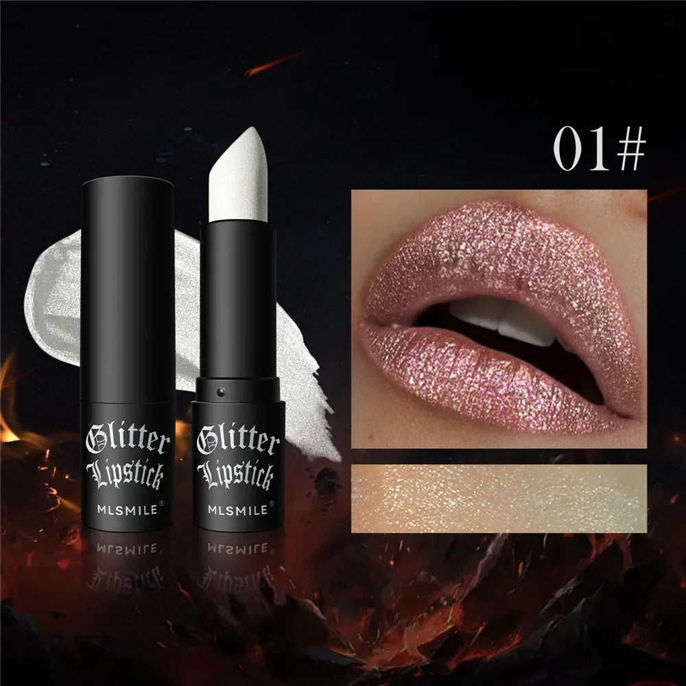 Pearlescent Glitter Lipstick – Waterproof & Long-Lasting