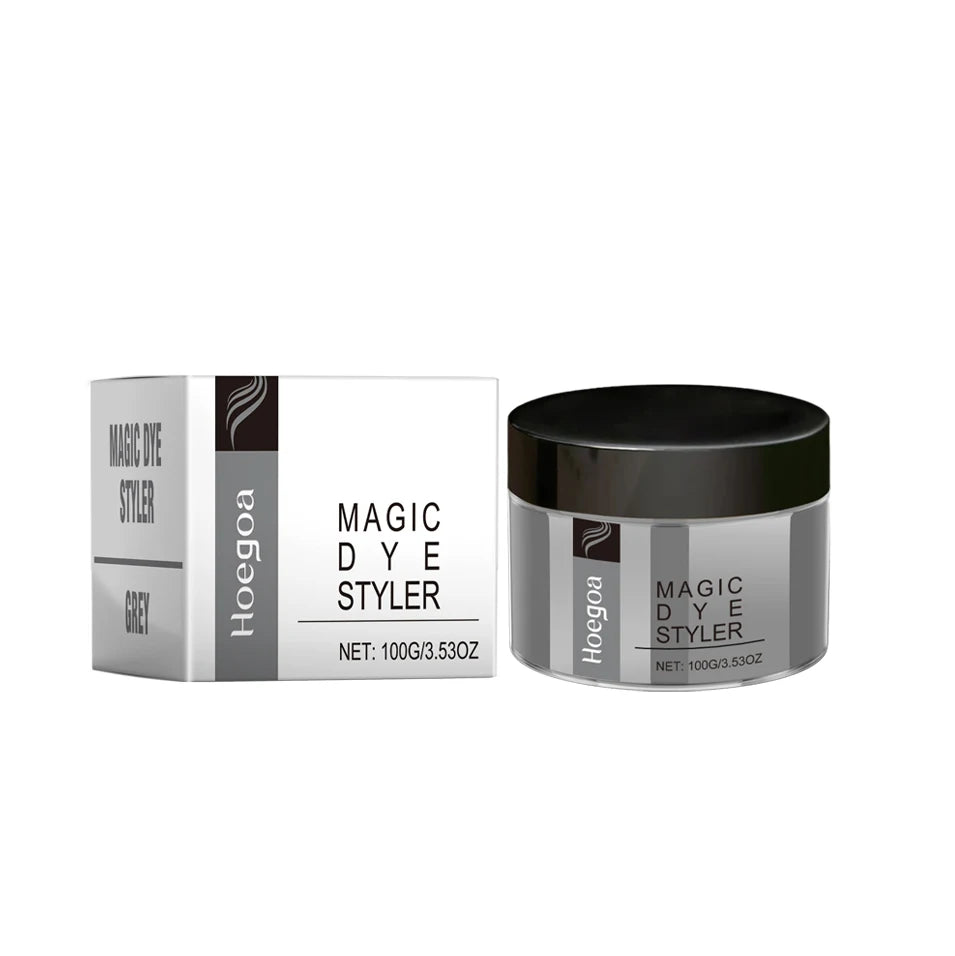 Hair color wax jar beside its box