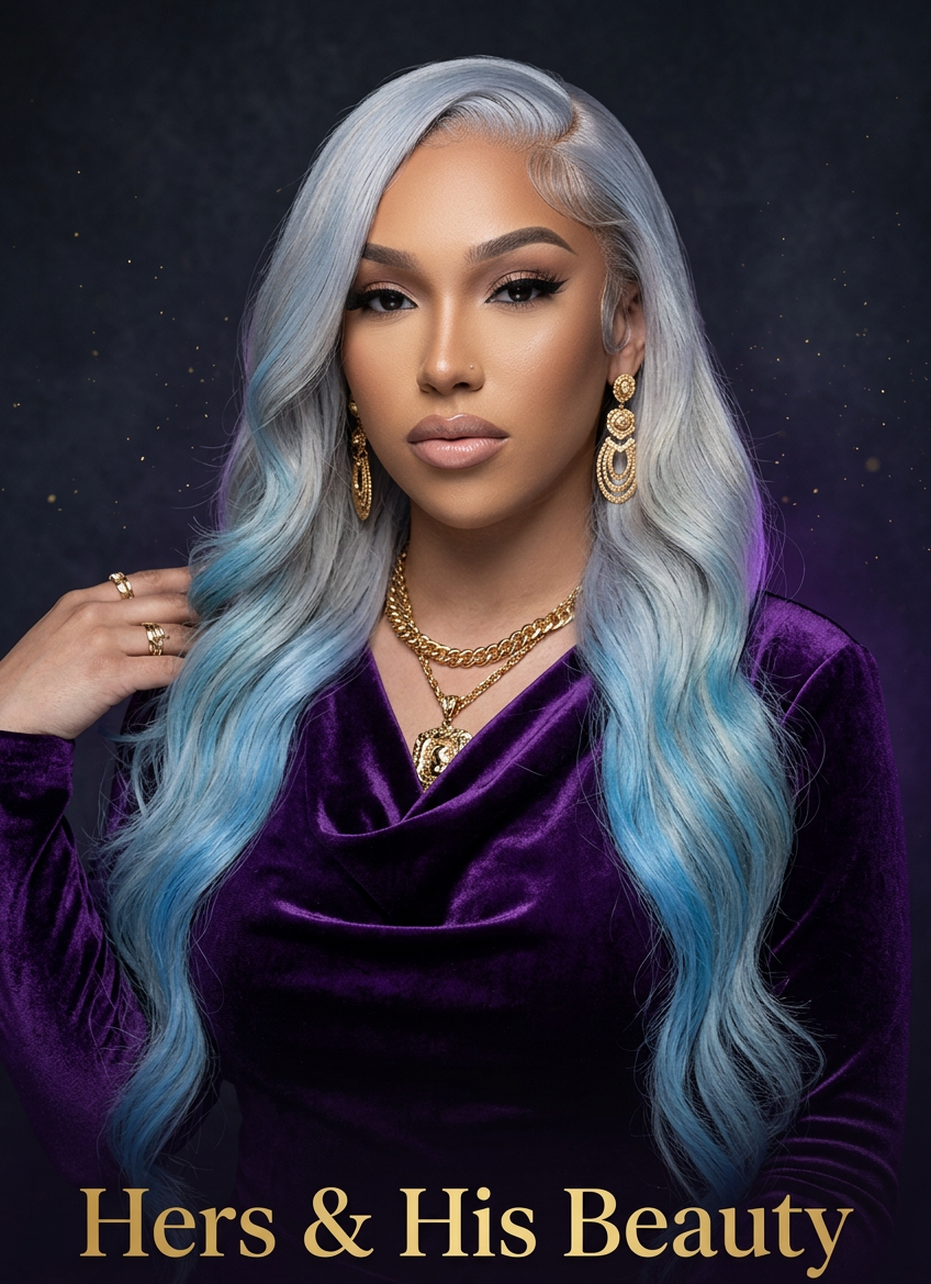 The Solar Flare Collection: 13x4 Custom Multi-Tone Curly Lace Front Wig - Brazilian Human Hair Blend