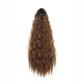 Long curly ponytail extension on a white background