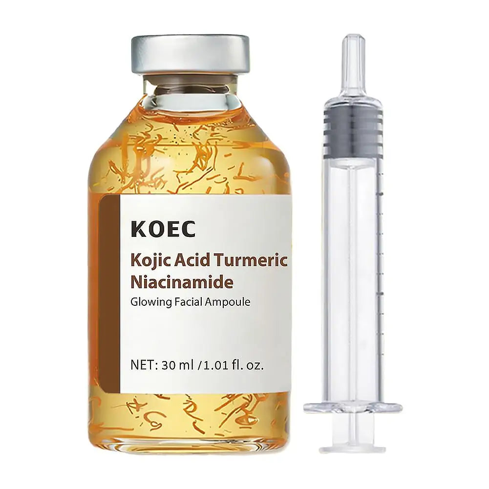 Facial ampoule bottles with applicator and product information