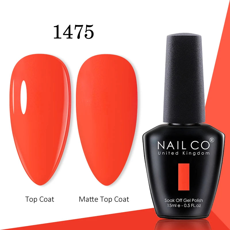 NAILCO gel polish bottle with numbered color samples