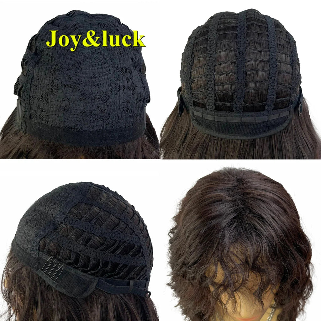 Inside and outside of shaggy wig cap