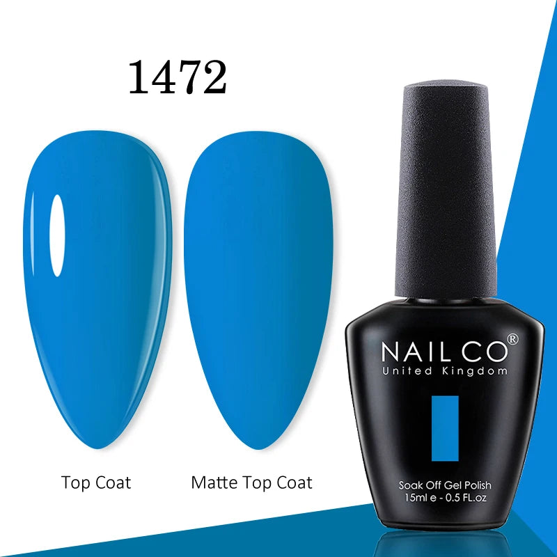 NAILCO gel polish bottle with numbered color samples