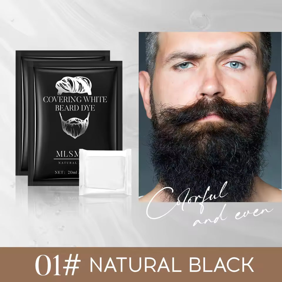 MLSMILE Men's Plant-Based Beard Dye Cream