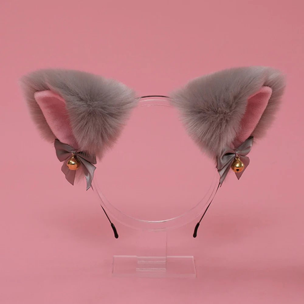 Plush Cat Ear Costume Headband - 7 Vibrant Colors